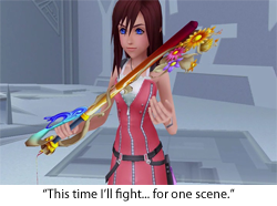And her keyblade is all frilly, too