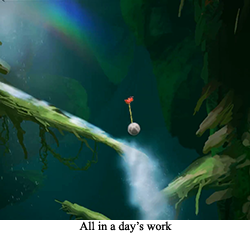 Is there a secret behind the waterfall?